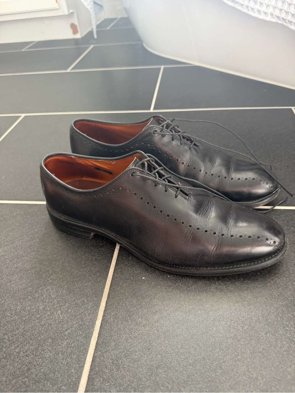 Allen Edmonds Hastings Men’s 9.5 D Black Leather Oxford Dress Shoes USA